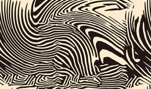 黑白动感波纹抽象图案