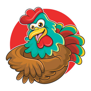 卡通公鸡形象