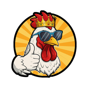 时尚公鸡形象点赞超酷