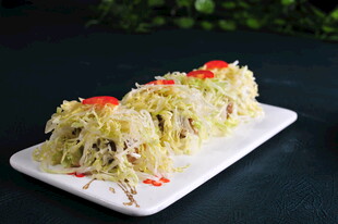 凉拌鸡丝金针菇