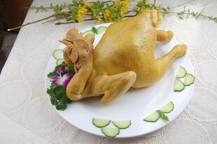 美味烤鸡摆盘精致