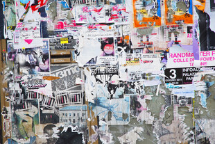 多彩拼贴艺术画面