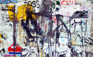 街头涂鸦艺术墙面景象