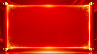 红色金边华丽背景框图片