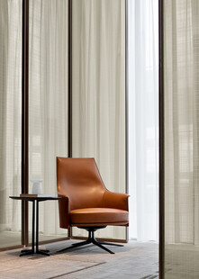 现代简约风格橙色休闲椅