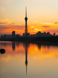 洛浦公园落日余晖