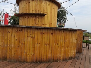 户外木质观景台建筑