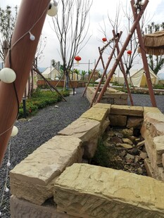 户外石砌景观休闲区