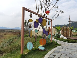 户外彩色装饰景观装置