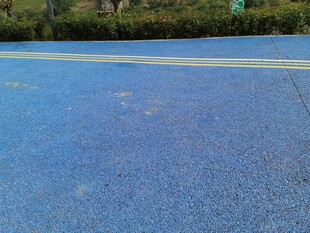 蓝色路面清新户外场景