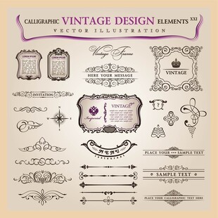 复古装饰设计元素集合