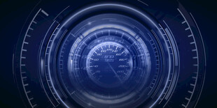 科技感蓝色圆形机械界面