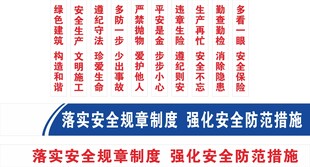 工地施工经典标语