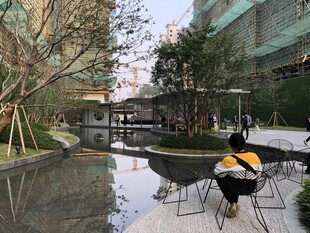 城市户外休闲水景区域