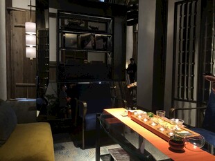 现代风精致茶室室内场景