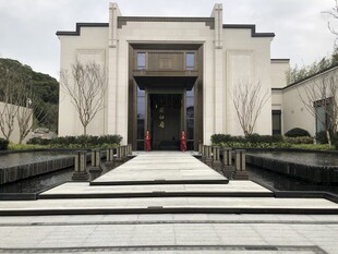 中式典雅建筑入口景观