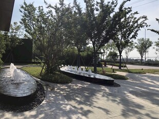 户外草坪上的雕塑景观