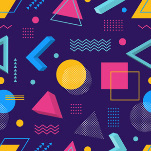 几何图案构成的多彩背景