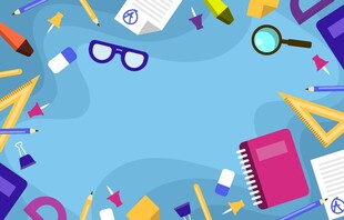 多彩学习用品环绕图