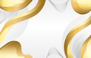 金色流动线条抽象背景图