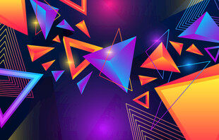 炫彩几何抽象背景图案