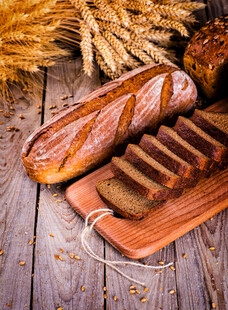 美味面包与谷物的诱人组合