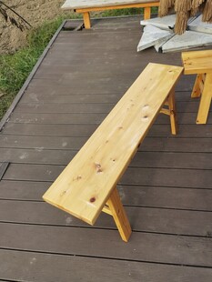 户外木质长凳自然风家具