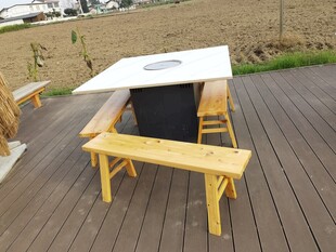 户外木质桌椅组合