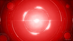 红色科技感发光圆形背景