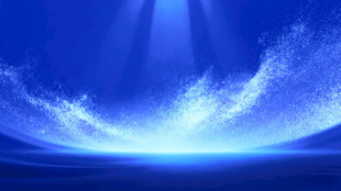 梦幻蓝色海浪光影背景