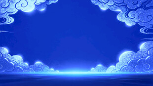 梦幻蓝色云海天际景观