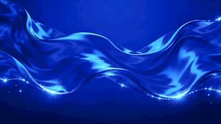 蓝色动感波浪背景图