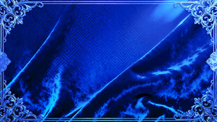 蓝色绸缎纹理背景图