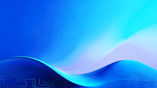 蓝色渐变波浪抽象背景图