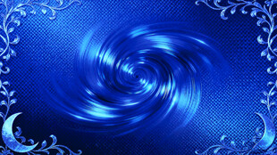 蓝色漩涡花纹背景图