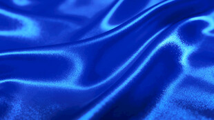 蓝色丝绸纹理特写