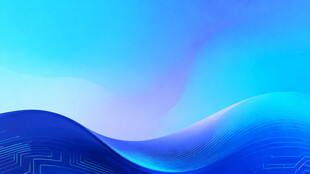 蓝色渐变波浪背景图