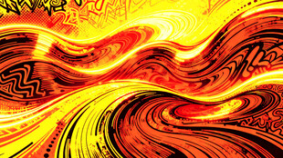 绚丽抽象流动色彩图案