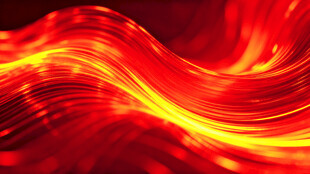 红色炫彩流动光线背景