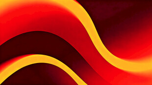 绚丽动感红黄色波浪线条