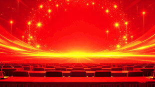 红色舞台光效背景图