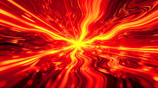 炫彩红色光线放射特效