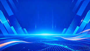 蓝色科技感线条背景画面