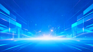 科技感蓝色未来道路场景