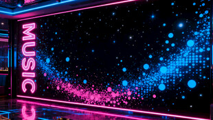 梦幻音乐粒子光影背景