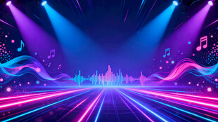 炫彩霓虹舞台背景效果