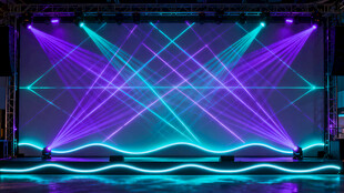 绚丽舞台灯光秀场景