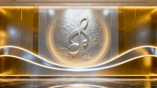 金色音乐主题炫酷背景图