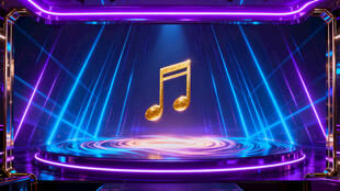 梦幻炫彩音乐舞台背景