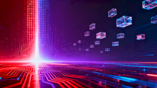 科技感未来数字光影场景